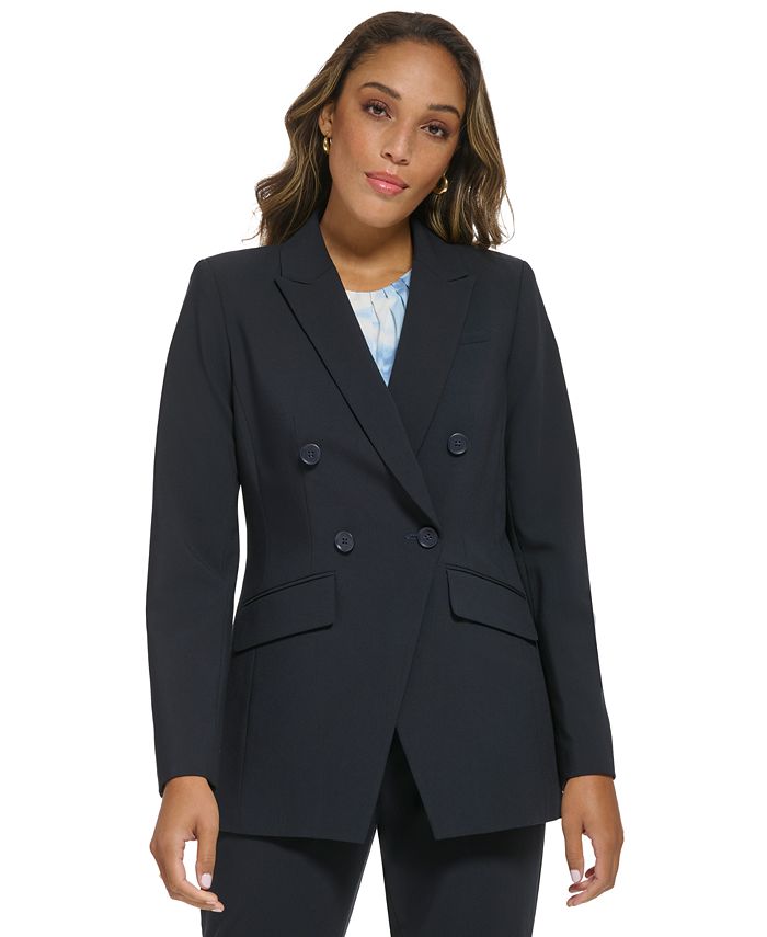 Blazer cruzado con bolsillos