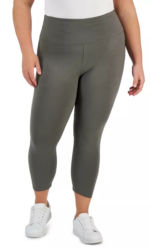 Leggings capri  de punto de tiro alto