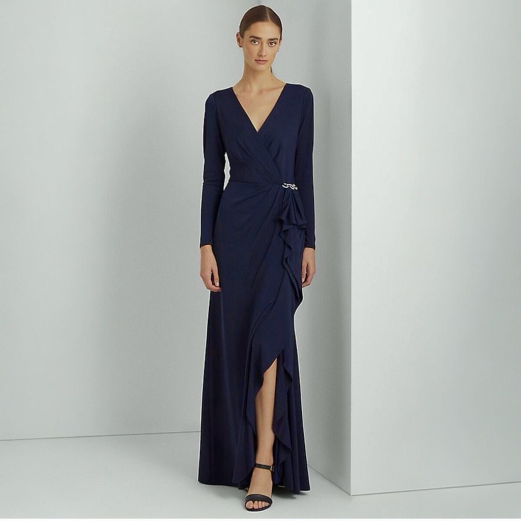 Vestido de jersey con volantes