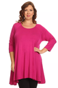 Blusa tipo tùnica con escote redondo