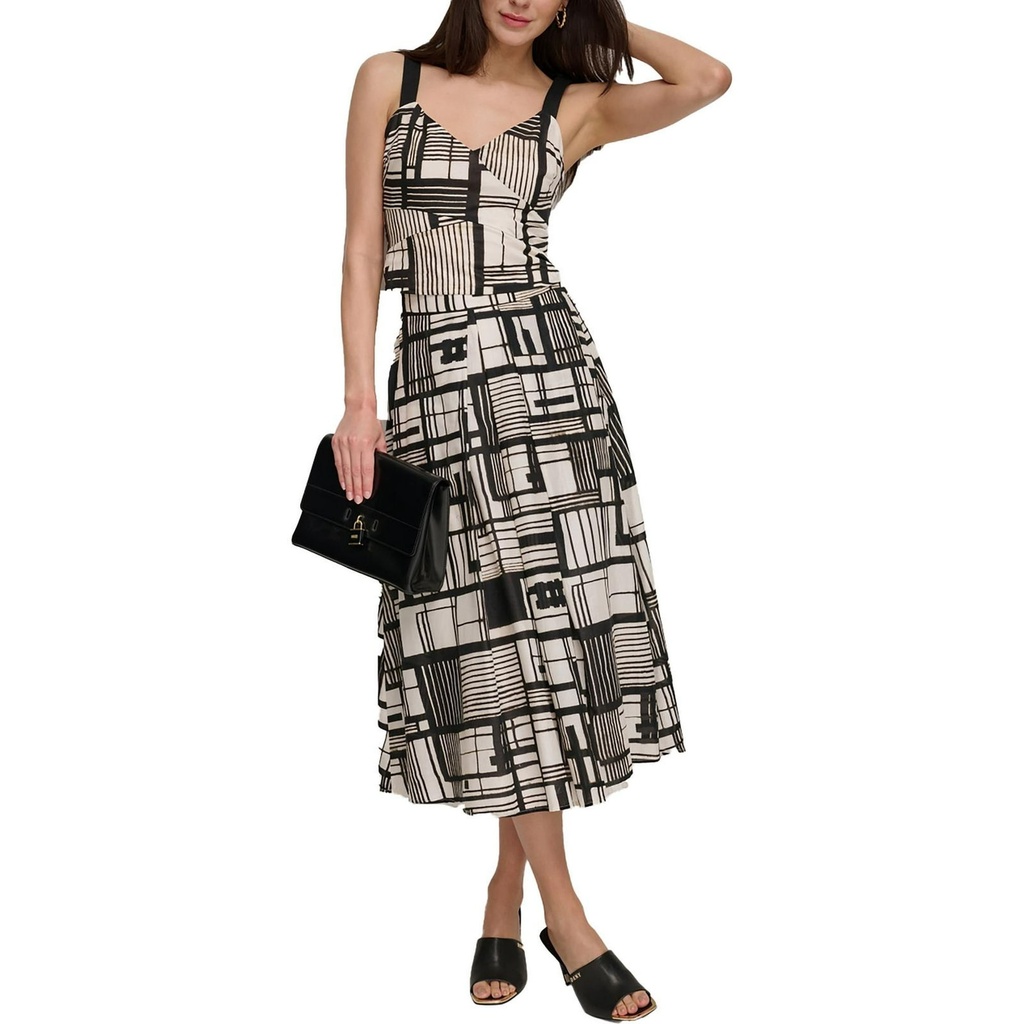 Blusa de tirantes estampada recortada