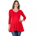 Blusa fluida de manga 3/4