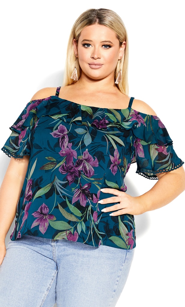 Blusa de chiffon floral Patricia