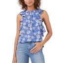 Blusa con volantes con estampado floral