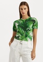 Blusa tejida con estampado de palmas