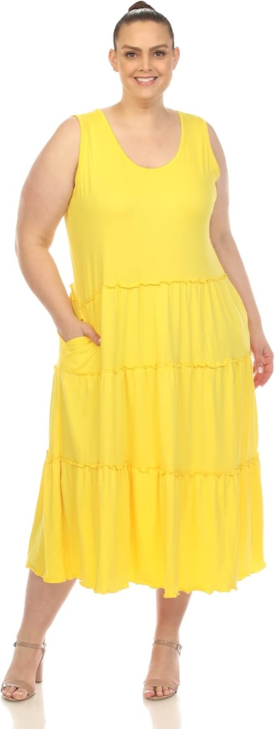 Vestido escalonado sin mangas