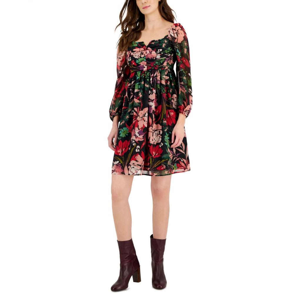 Vestido de gasa con cintura imperio