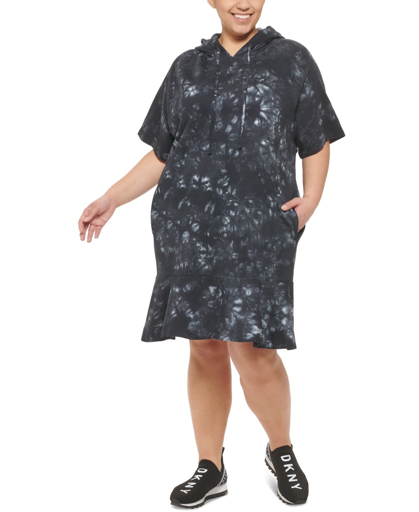 Vestido con capucha Terry Flutter