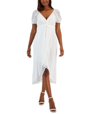 Vestido con mangas abullonadas