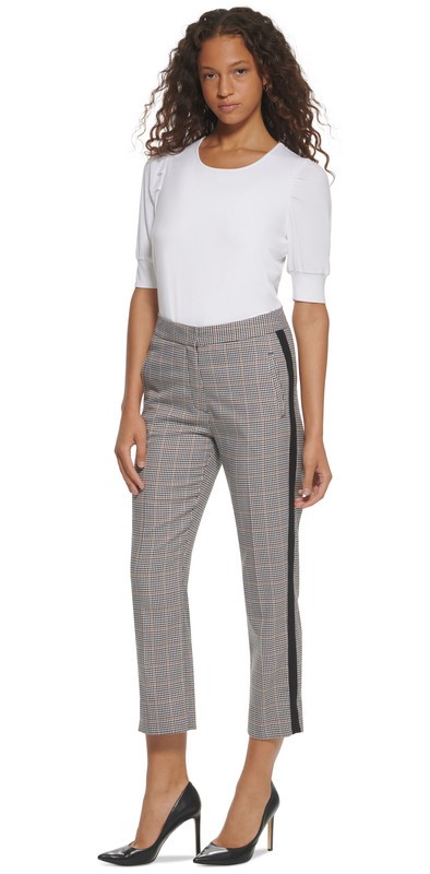 Pantalón de pierna recta acuadros