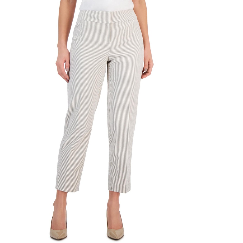 Pantalón de tiro medio seersucker