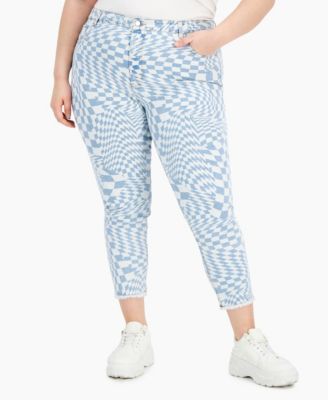 Jeans con estampado geométrico