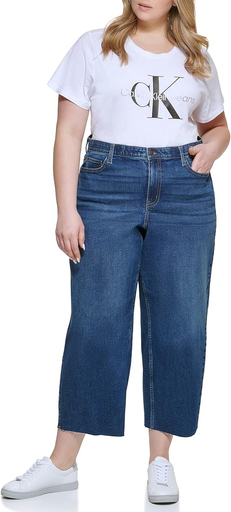 Jeans de tiro alto y pierna ancha