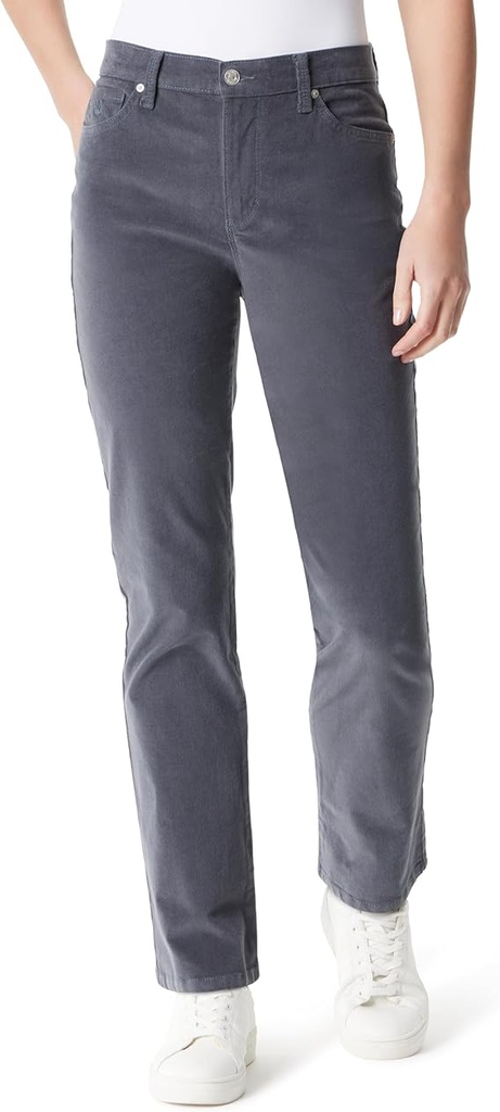 Pantalón recto de pana de tiro alto
