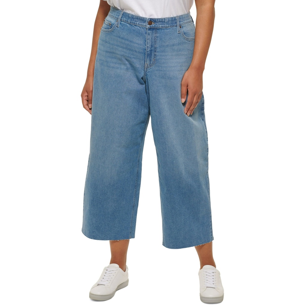 Jeans de tiro alto y pierna ancha
