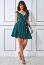 Vestido con cinturon y corpiño cruzado