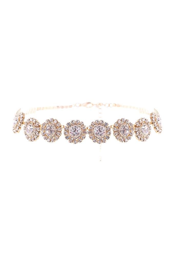Collar con halo redondo