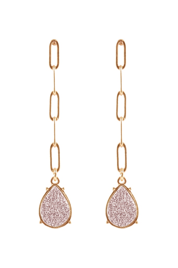 Aretes con eslabones de Druz