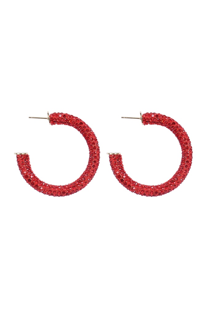 Aretes de aro brillante
