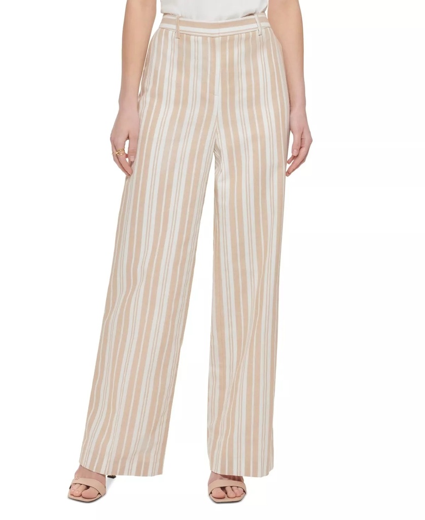 Pantalón de lino a rayas