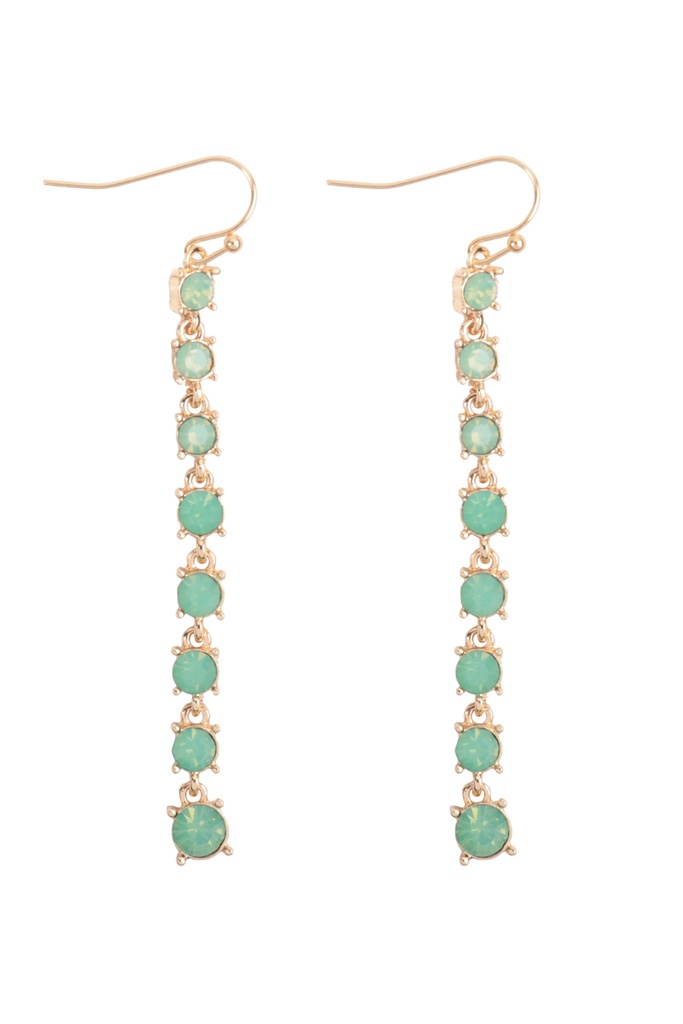 Aretes lineales con pedrería