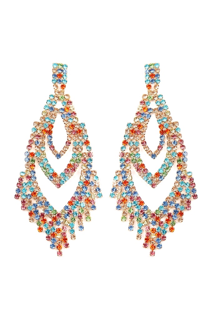 Aretes con flecos en capas