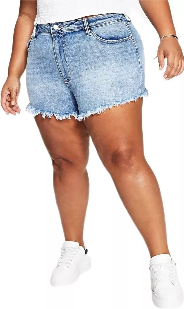 Shorts con dobladillo deshilachado