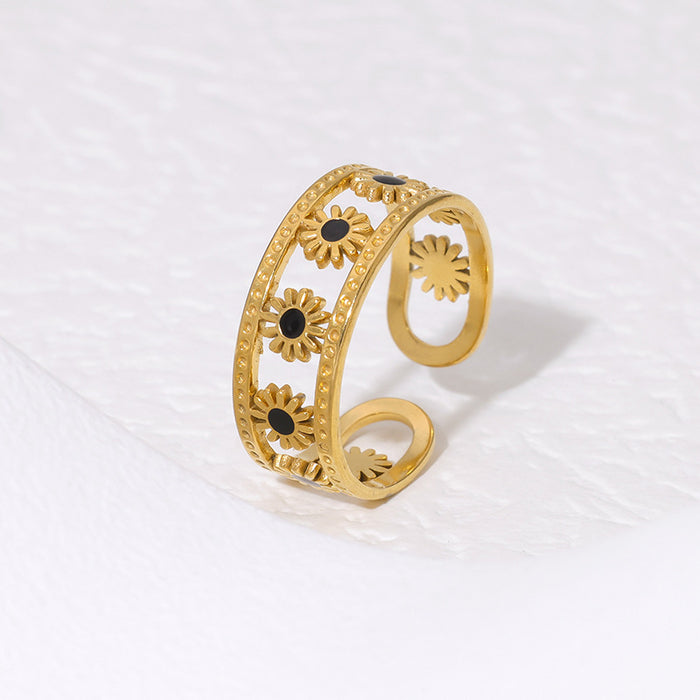 Anillo minimalista floral