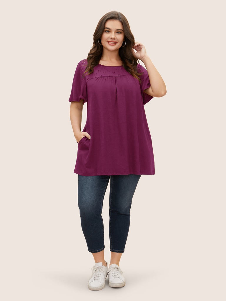 Blusa con bolsillos laterales