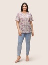 Blusa floral rosa blumorosa
