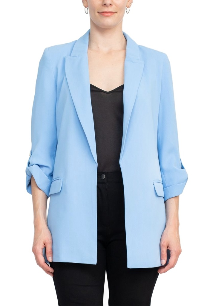 Blazer con solapas  y mangas enrolladas