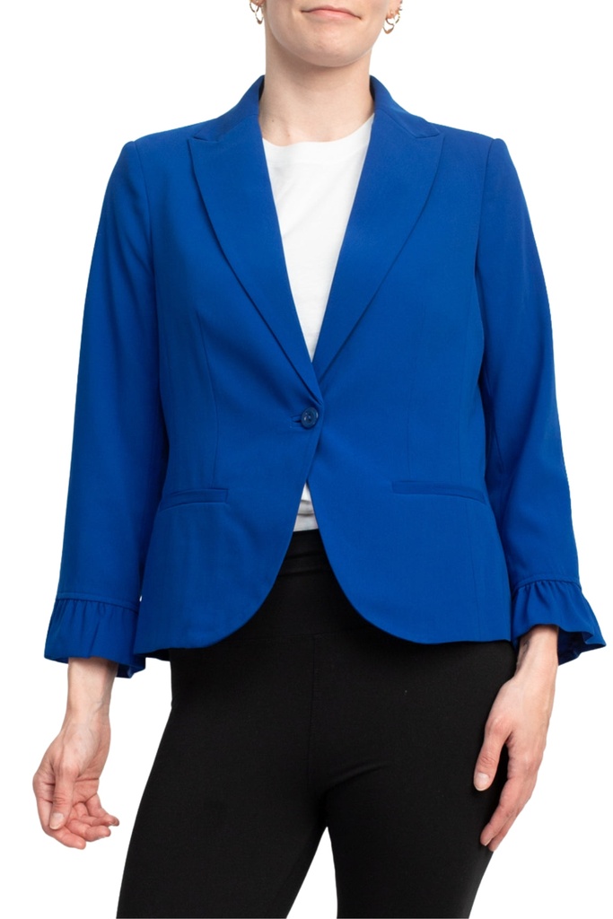 Blazer con mangas con volantes