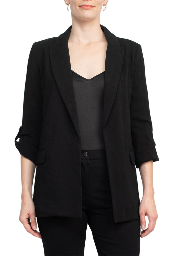 Blazer tejido con cuello de solapa