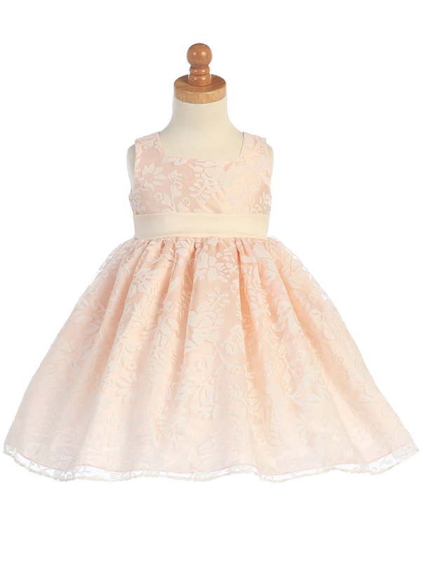 Vestido burnout con estampado floral