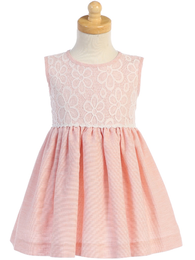 Vestido de lino y encaje floral (copia)