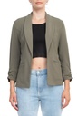 Blazer de crepe con bolsillos