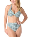 Top de bikini reversible con frente torcido
