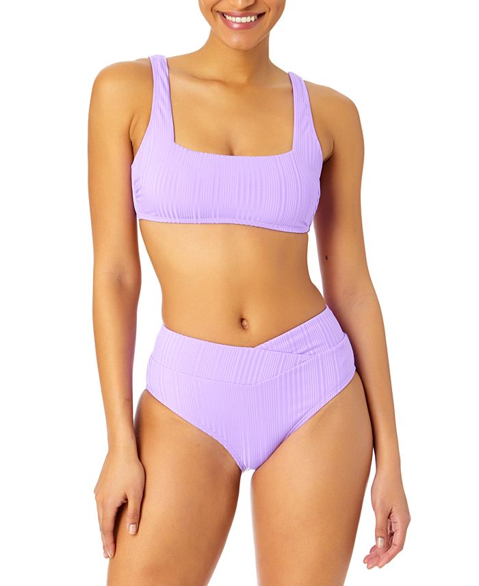 Top de bikini Bralette acanalado
