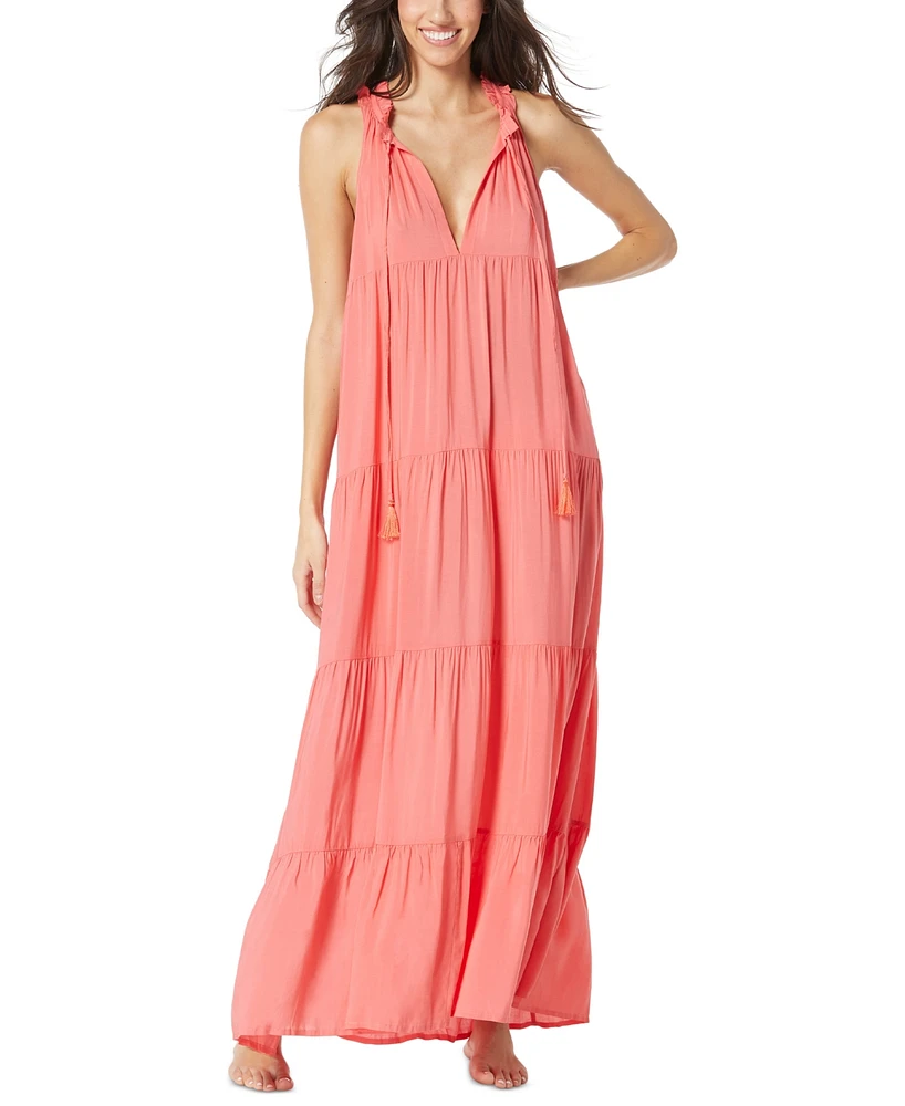 Vestido de baño con capas con lazo