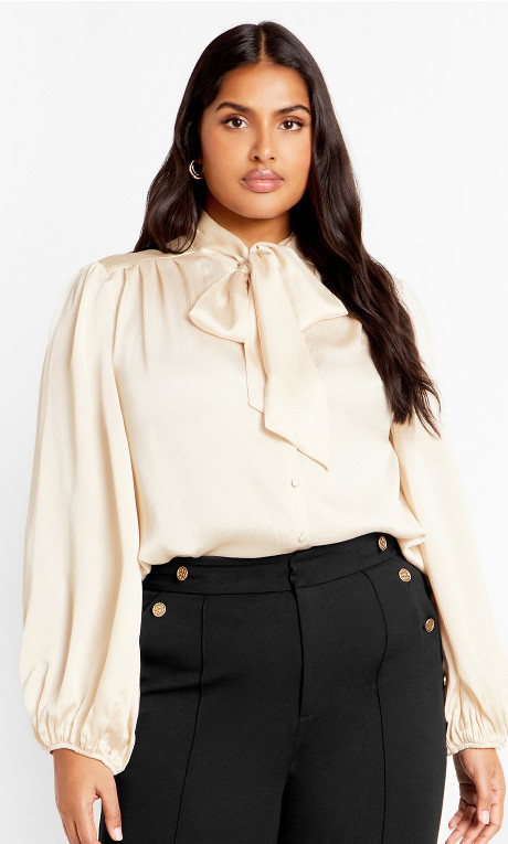 Blusa con escote de nudo Aria