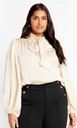 Blusa con escote de nudo Aria