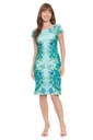 Vestido floral con escote cuadrado