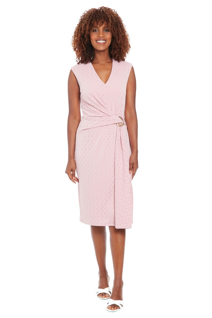 Vestido midi con detalles retorcidos