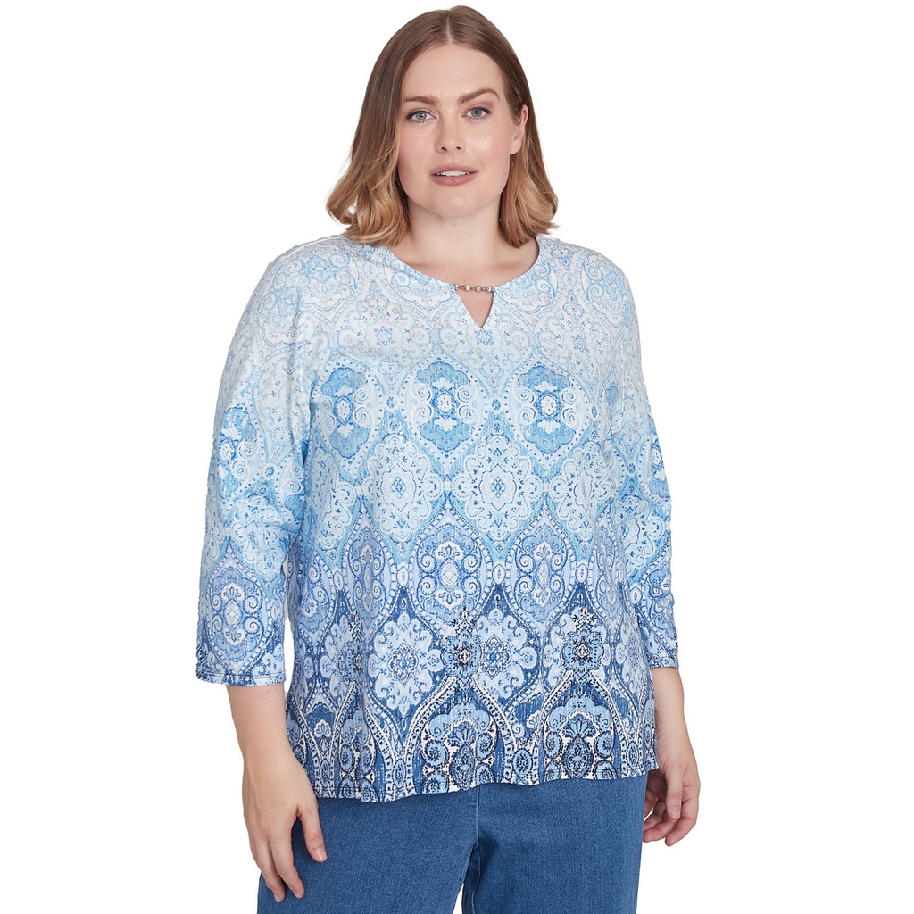 Blusa estampado de medallón ombré