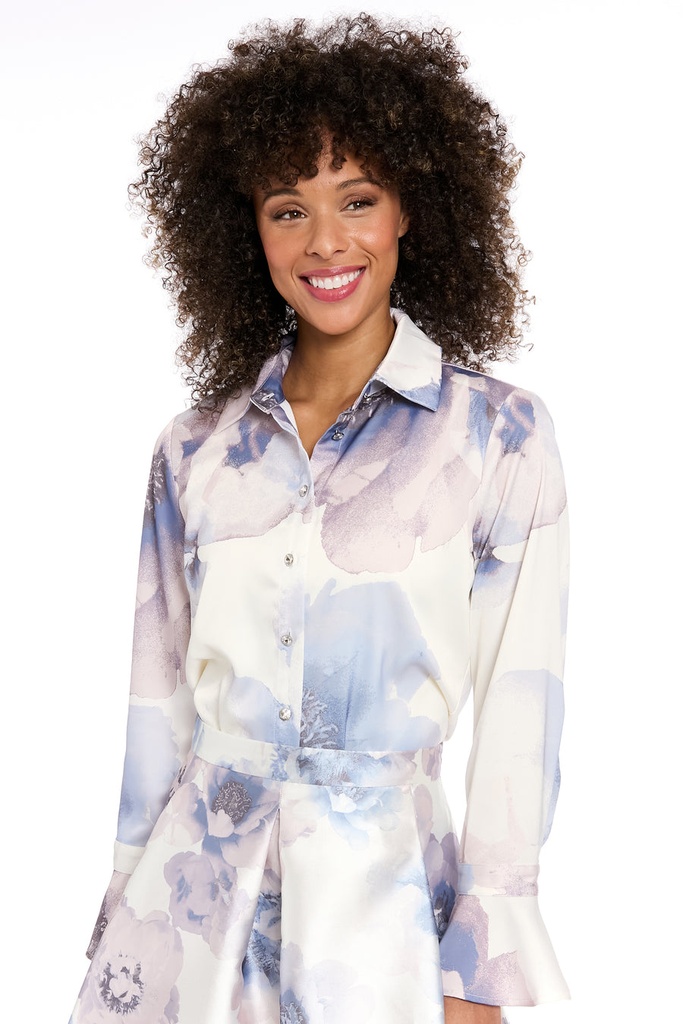 Blusa formal metálica con capas (copia)
