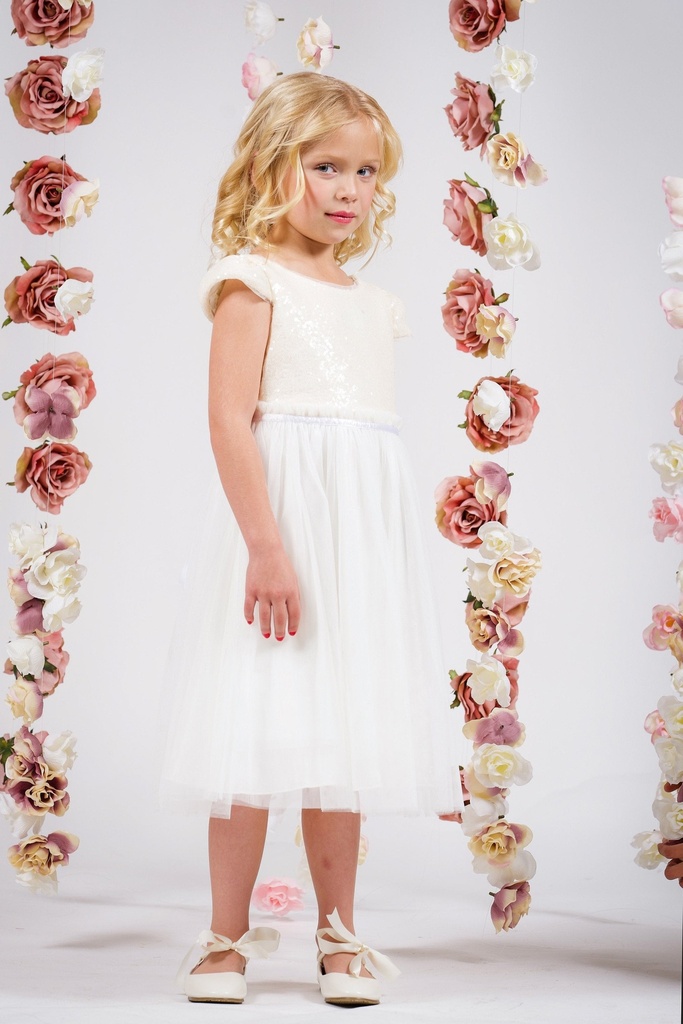 Vestido plisado con lentejuelas