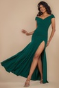 Vestido de crepè plisado
