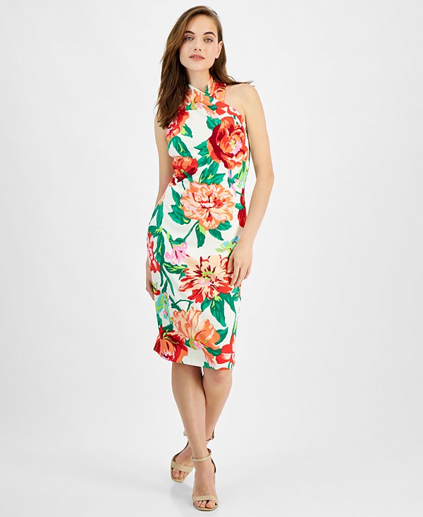 Vestido con cuello halter Harland floral