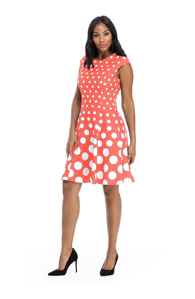 Vestido floral Fit & Flare Dot