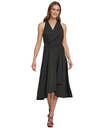 Vestido corto con cinturón de hebilla (copia)